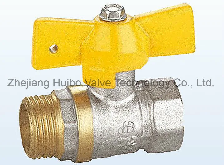 Male Thread Butterfly Handle Brass Ball Valve with Ce Mark