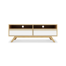 Europe Cheap Modern Living Room TV Unit Laminate Design Oak Wood TV Stand