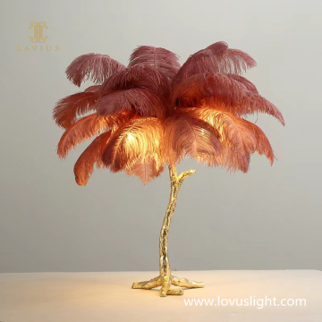 Creative colorful floor lamp Feather to create tree-shaped decorative lamp Creative modern lamp