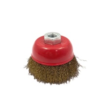 Brass Coated Wire Cup Brush - Thread Cup Wire Wheel