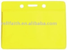 Color-Back Vinyl Badge Holder with Slot/Chain Holes