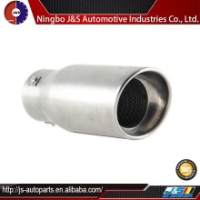 Slant cut resonated single exhaust pipe tip