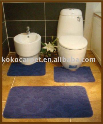 NEW 3 Pcs Bathroom Suits Teppich - 1 mat & 2 contours