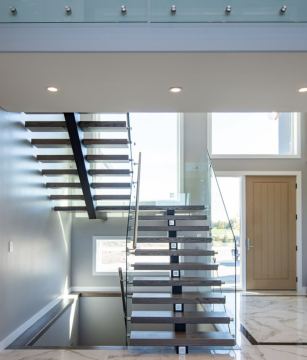 Modern Wooden Steps Stairs Mono Stringer Stair