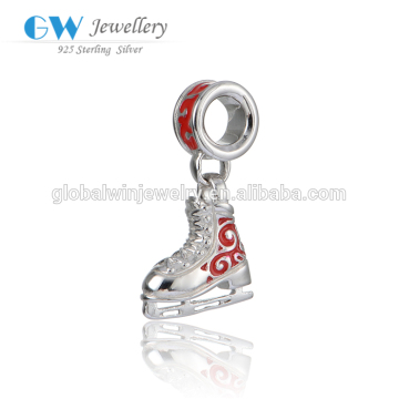 Hot Sale Roller Skate Charms Sterling Silver Charms Wholesale Sports Teams Charms