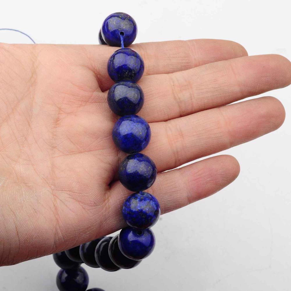 14 MM suelta piedras preciosas naturales Lapis Lazuli cuentas redondas para hacer joyas