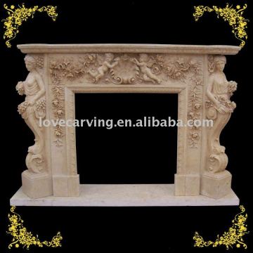 marble fireplace mantel antique
