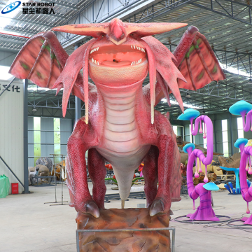 Pink Western Dragon Animatronic untuk dijual
