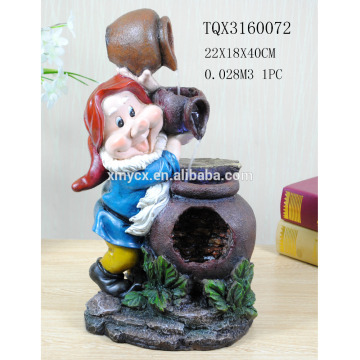 Customized home deocr gome and cherub water foutain