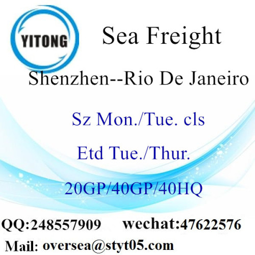 Frete marítimo marítimo de Shenzhen para o Rio de Janeiro