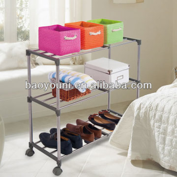 BAOYOUNI acrylic shoe storage industrial shoe storage telescopic shoe rack