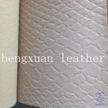 Synthetic White Leather With Crocodile pattern