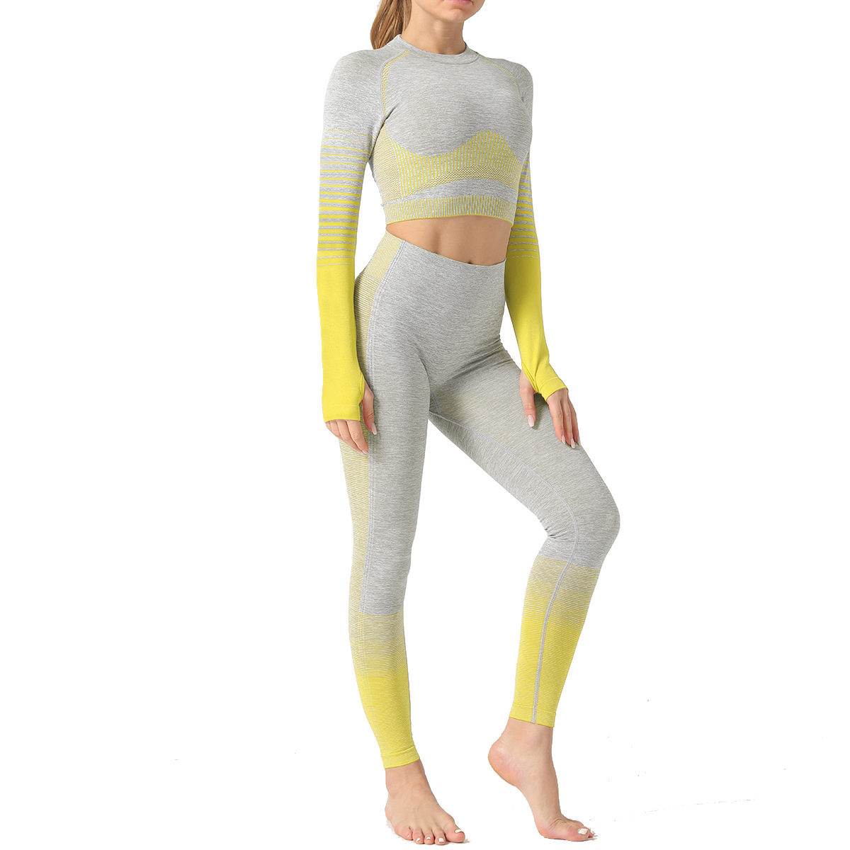 Active Yoga Seamless High الخصر 2 قطعة