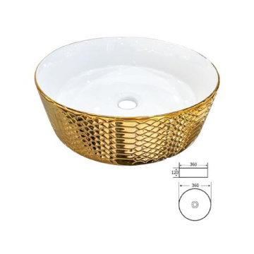 Hot Sale Bathroom Single Hole Gold Basin