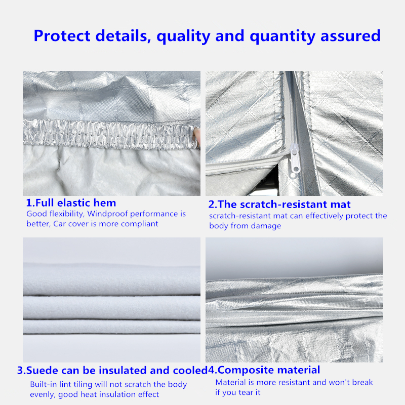 Perfect fit universal customized models dust proof anti rain tarpaulin car cover with zipper