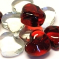 Verschiedene Formen von Glas Perlen für die Dekoration