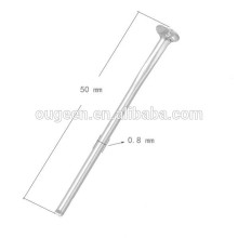 nickel free Sterling Silver Flat Straight head pin for jewelry findings