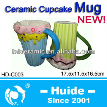 2013 ceramic cupcake Mug,ceramic milk jars