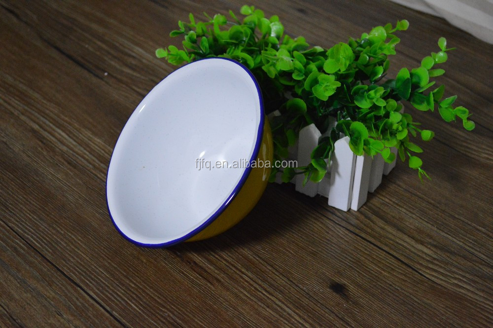 Personalized Metal Enamel Salad Bowl Rice Bowl Soup Plate