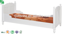 SH White wood single bed furniture