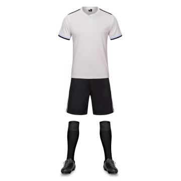 Poliéster jersey de fútbol de color gris claro con división