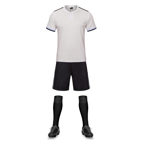 Football Wear Polyester light grey color soccer jersey with split Supplier