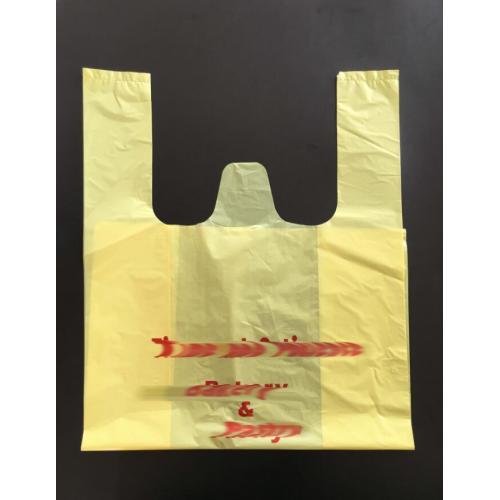 Sac en plastique pour le shopping en jaune