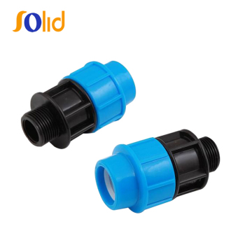 PP Compression Pipe Fittings Quick Coupling Male Adaptor