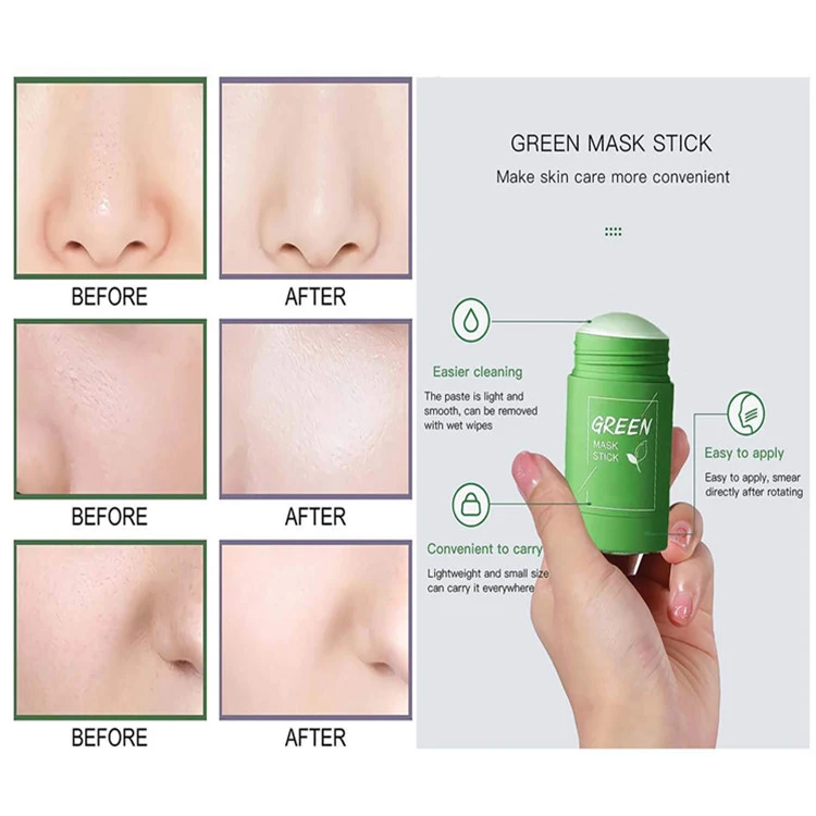 OEM Green Tea/Eggplant Acne Cleansing Purifying Lazy Solid Clay Mask