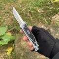 Compact D2 Steel Utility Knife - CNC Crafted Handle with G10 Grip for Outdoor, EDC, and Tactical Use