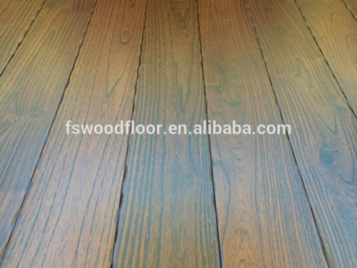 Edge demaged antique look Mongolian teak hardwood flooring