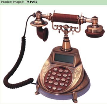 Retro style antique telephone noble symbol