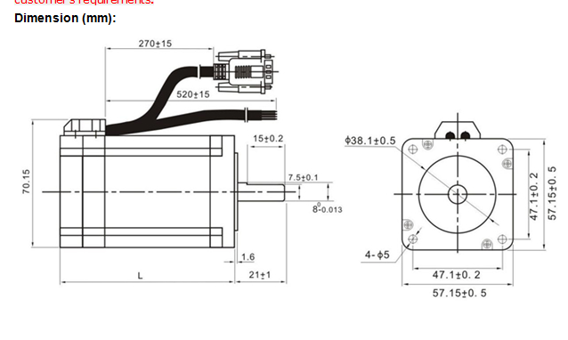 2 phase NEMA23 closed loop stepper motor CE and ROTHS approved