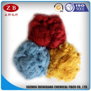 fiber raw material non silicon recycled polyester staple fiber