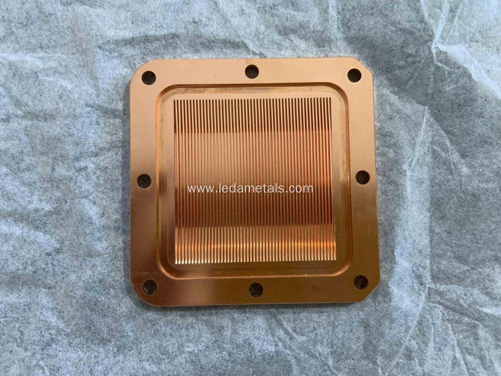 Custom High Density Skiving Copper Fin CNC Radiator