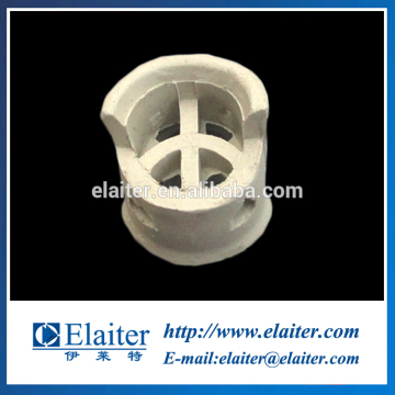 Ceramic random tower packing ceramic conjugate ring with ceramic propping for mass transfer