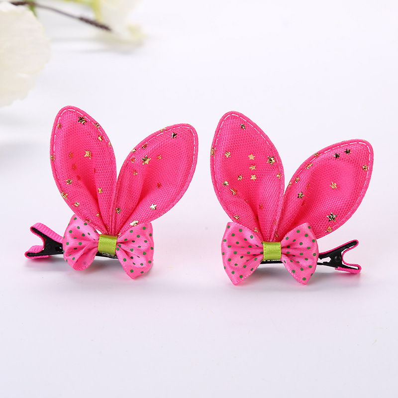 Bow tie rabbit ear hairpin rabbit ear clip (7)