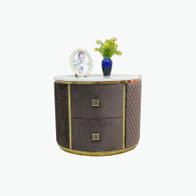 Modern Hotel Bedroom Designer Nightstand with 2 Drawers