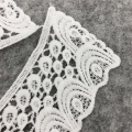 Broderie de dentelle de col en tissu de fibre de lait blanc