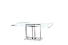 Modern glass large dining table