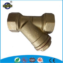 Brass y pattern strainer water filter shutoff valve