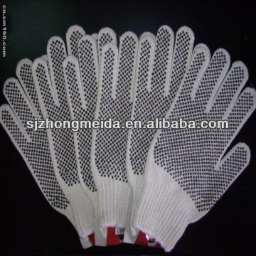 pvc knitted gloves /string knitted gloves