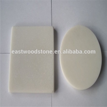 Roud white marble plate