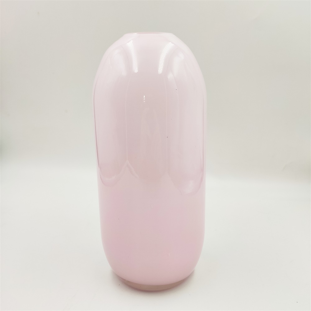Pink Swirl Glass Vase Tabletop1