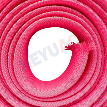 PET Red Braided Sleeving