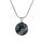 Gemstone 20 mm perles rondes avec collier de chaîne de serpent argenté de 45 cm Silt