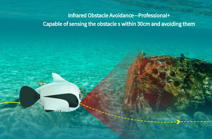 ROBOSEA BIKI Submersible Wireless Remote Control Underwater Drone with 4K HD Camera WIFI Connection Bionic Design Fish Robot Pet