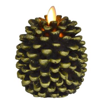 Christmas Pinecone Led Flameless Battery Candles With Timer