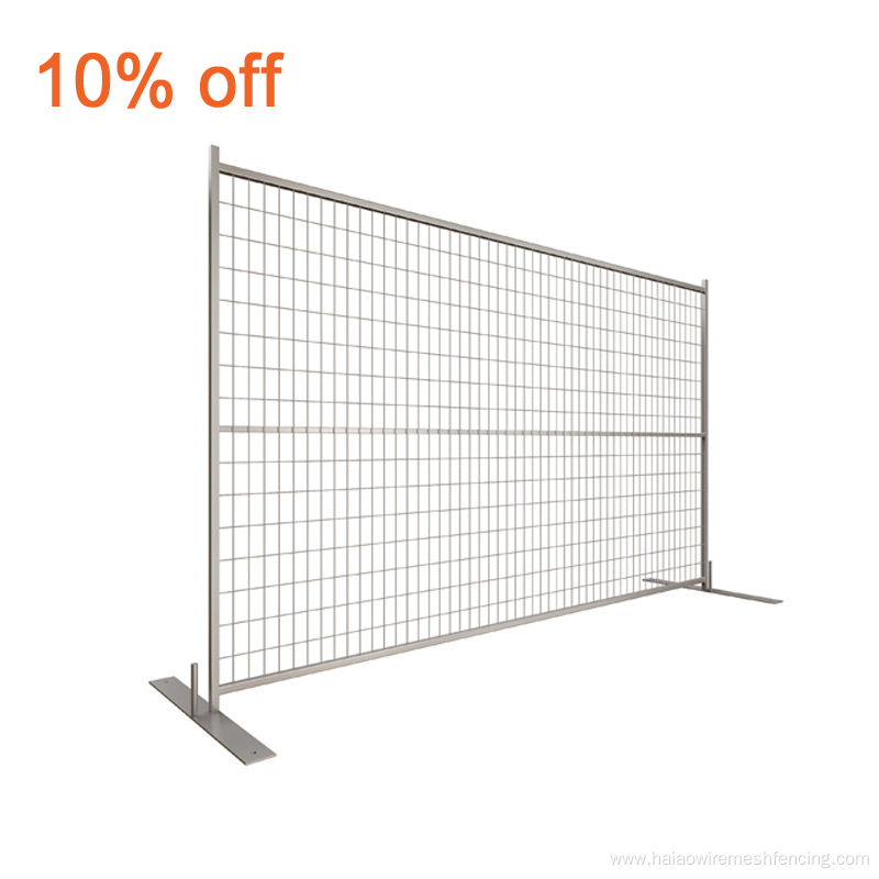 pvc coated canada portable removable temporary fence panel