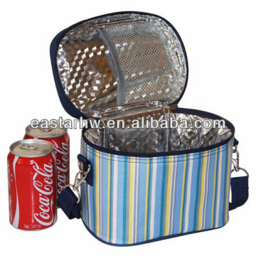 Stripe elliptical cooler bag